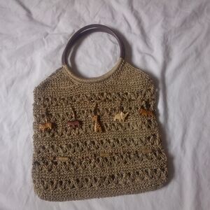 Cappelli Straworld Tan and Brown Handcrafted Tote